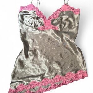 🦚Silk Cami With Lace Trim🦚